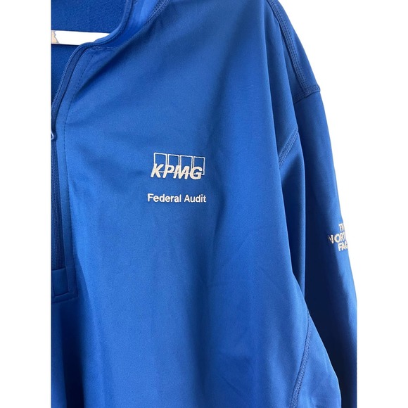 North Face XXL Blue Long Sleeve Sweater Pull Over 1/4 Zipper KMPG Federal Audit - Picture 4 of 6